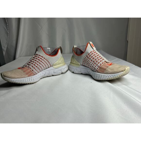 Nike React Phantom Run Flyknit 2 Vast Grey Orange women’s size 9 Chachi light - Picture 2 of 8